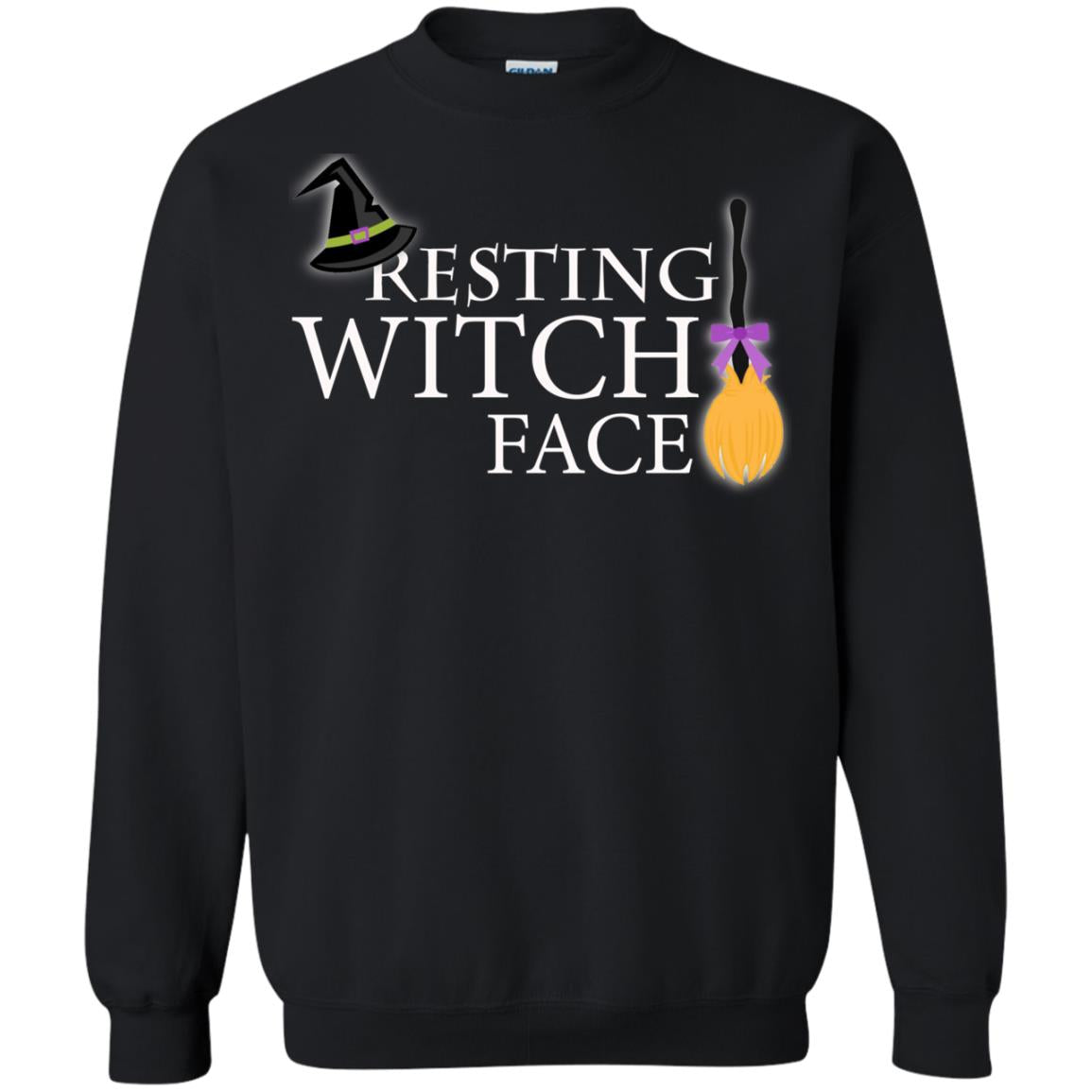 Reasting Witch Face Shirt Black