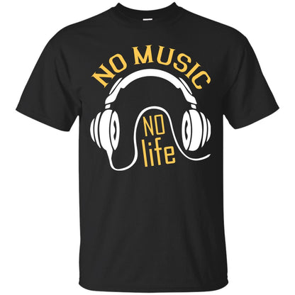 No Music No Life Music Lover Shirt Black