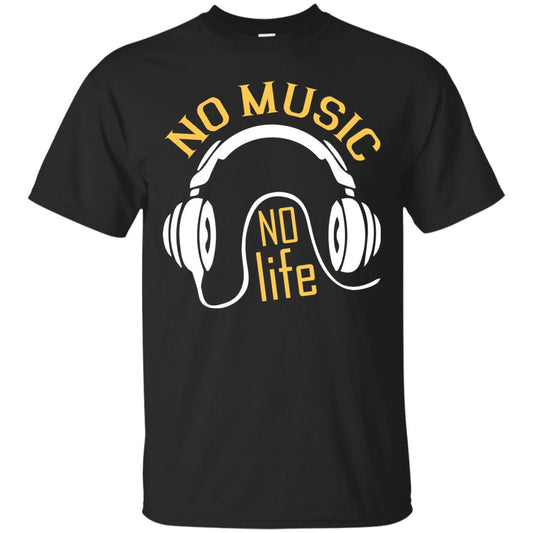 No Music No Life Music Lover Shirt Black