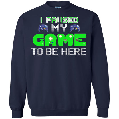 Video Gamer T-shirt I Paused My Game To Be Here Navy