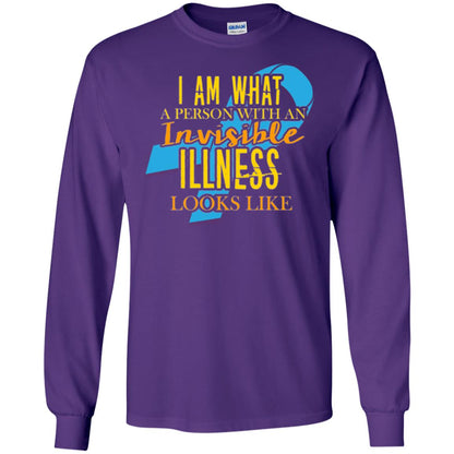 Autism T-shirt I Am What A Person With An Invinsible Illness Looks Like Purple