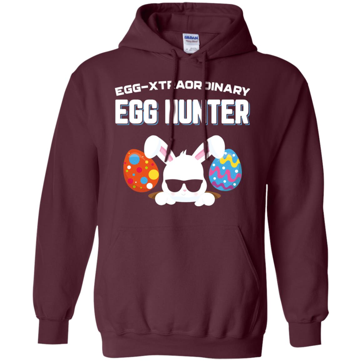 Egg-xtraordinary Egg Hunter Easter Shirt Maroon