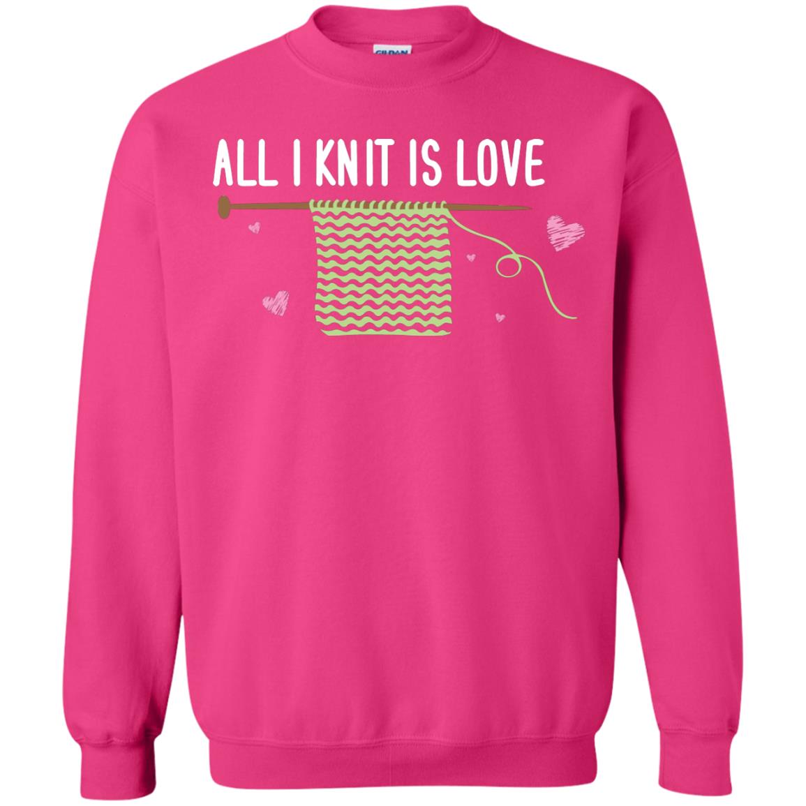 All I Knit Is Love Crocheting Lover Shirt Heliconia