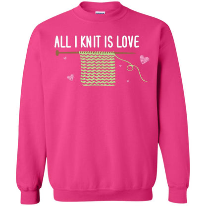 All I Knit Is Love Crocheting Lover Shirt Heliconia