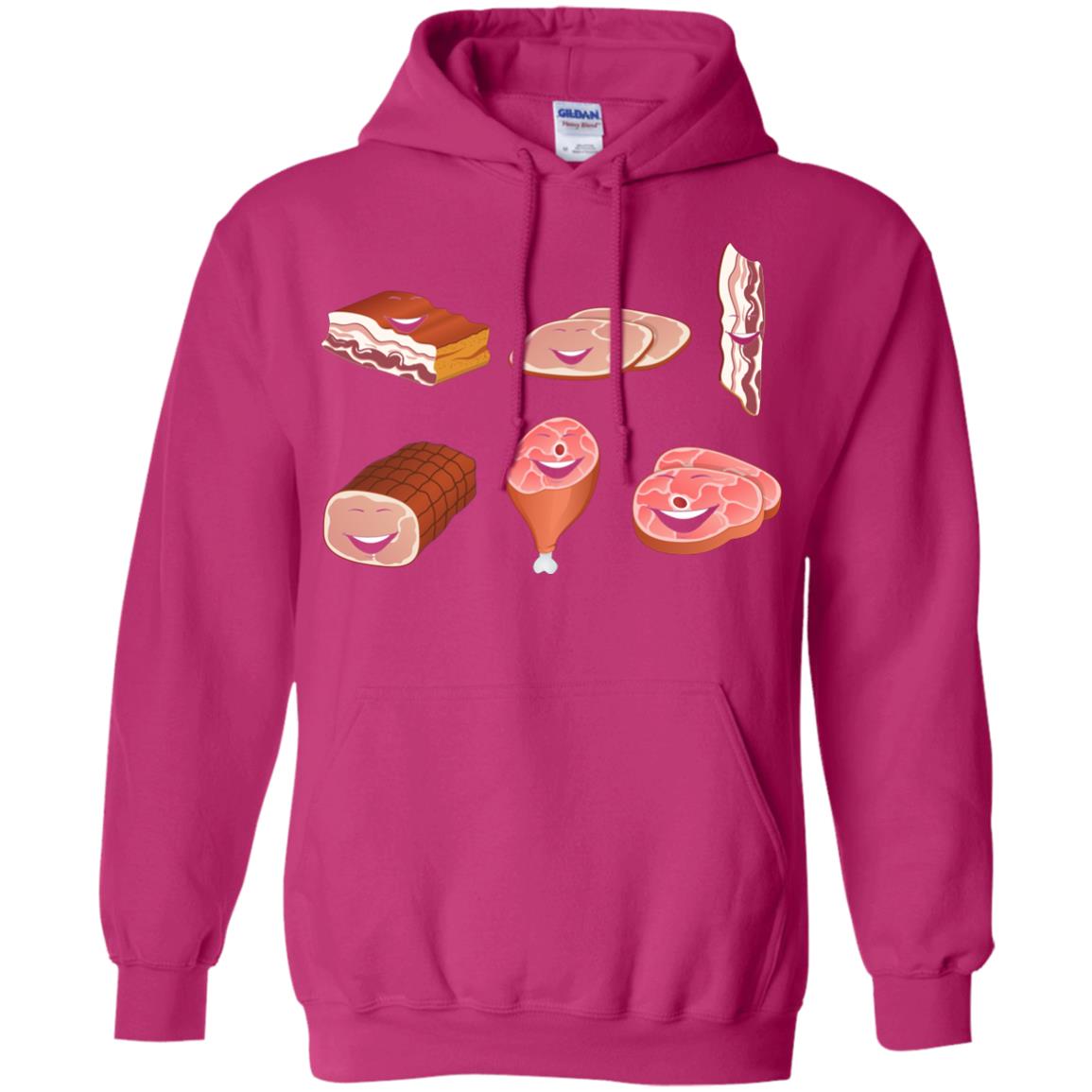 Funny Bbq T-shirt Meat Family Heliconia