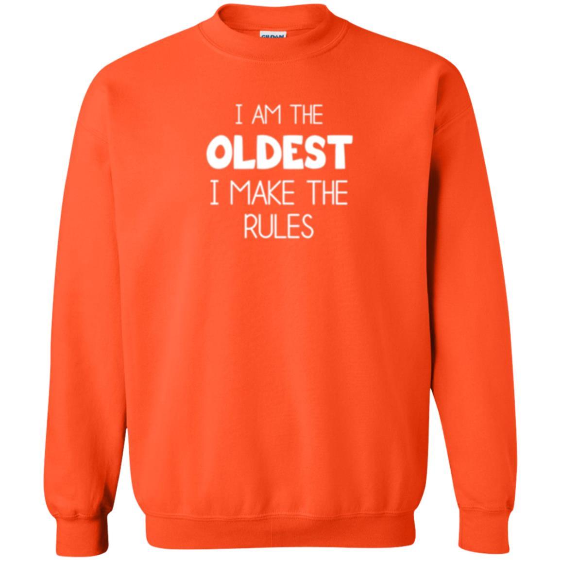 Family T-shirt I'm The Oldest I Make The Rules Orange