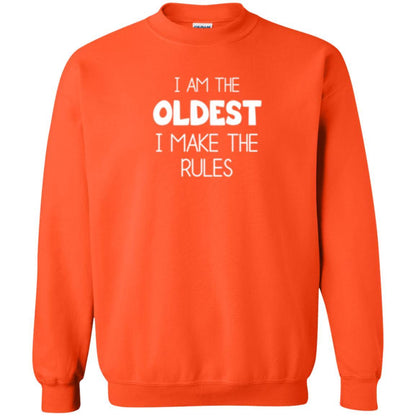 Family T-shirt I'm The Oldest I Make The Rules Orange