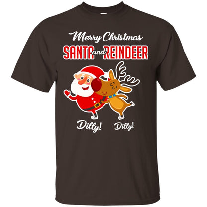 Christmas T-shirt Merry Christmas Dilly Dilly Dark Chocolate