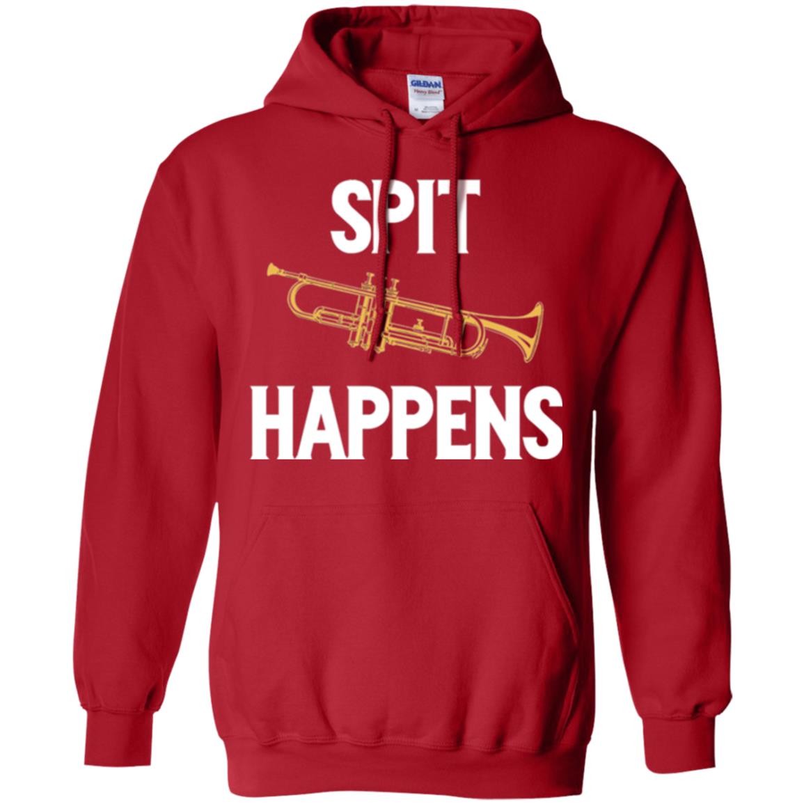 Trumpet Players T-shirt Spit Happens Red