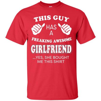 She Bought Me This Shirt Funny Freaking Awesome Girlfriend Red
