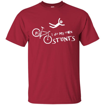 Biker T-shirt I Do My Own Stunts Cardinal