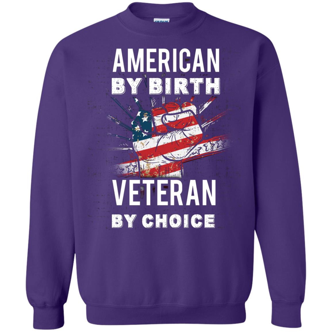 American By Birth Veteran By Choice Independence Day 4th July Shirt Purple