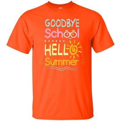 Goodbye School Hello Summer Last Day Of School Shirt Orange