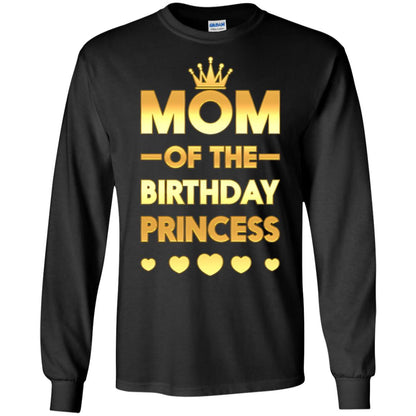 Mom Of The Birthday Princess Family T-shirt Black