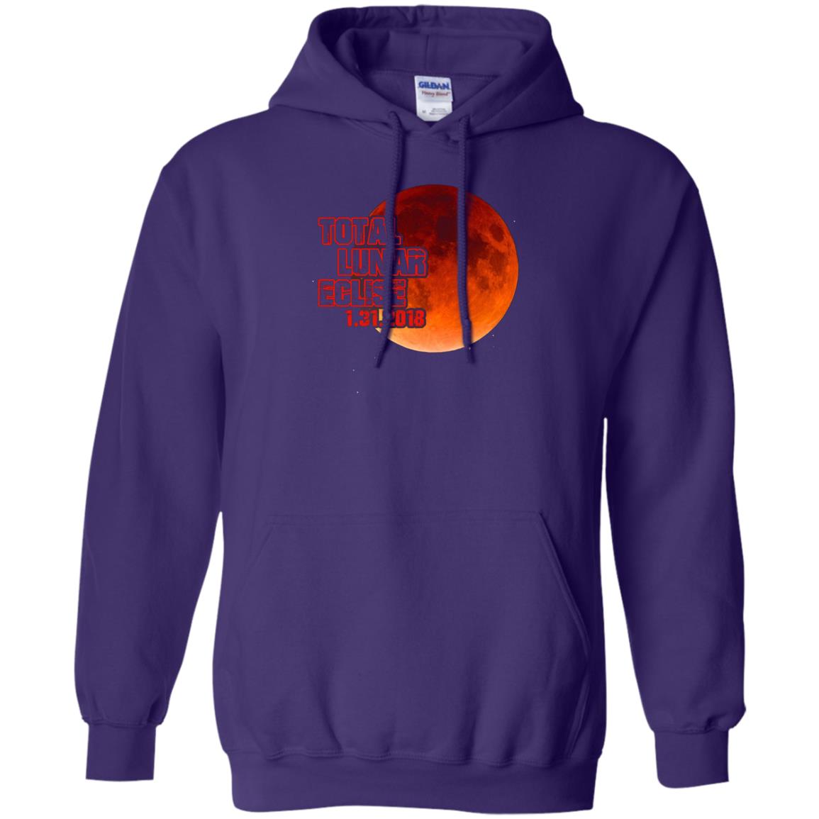 Blood Moon T-shirt Total Lunar Eclipse 1.31.2018 Purple