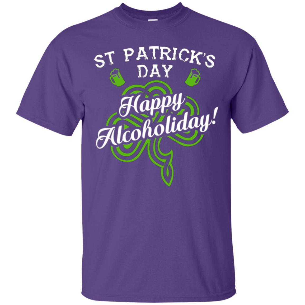 St. Patrick's Day T-shirt Happy Alcoholiday Purple