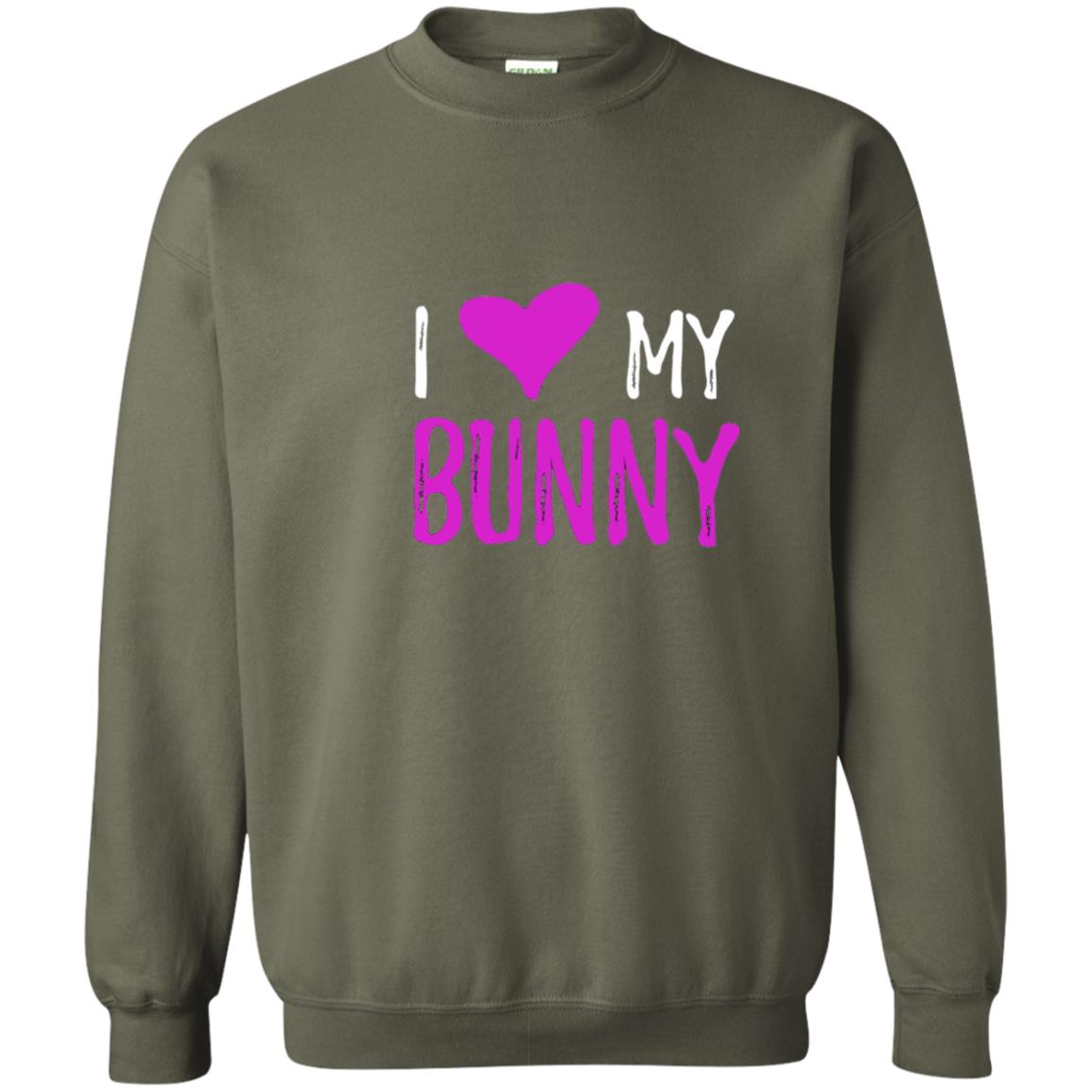 Bunny Rabbit Mom Shirt I Love My Bunny Military Green