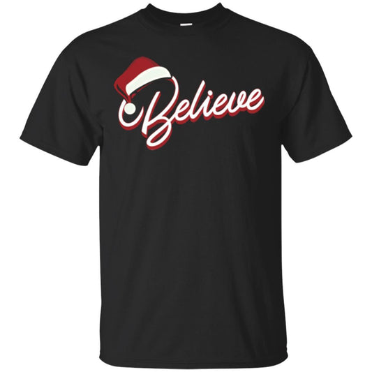 Christmas T-shirt Believe In Santa Claus Black