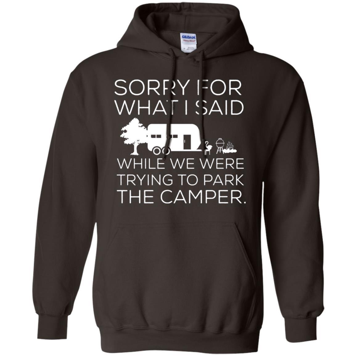 Camping T-shirt We Were Trying To Park The Camper Dark Chocolate