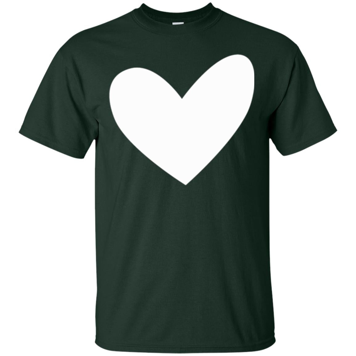 All About Heart T-shirt Cute Heart For Valentine Forest Green