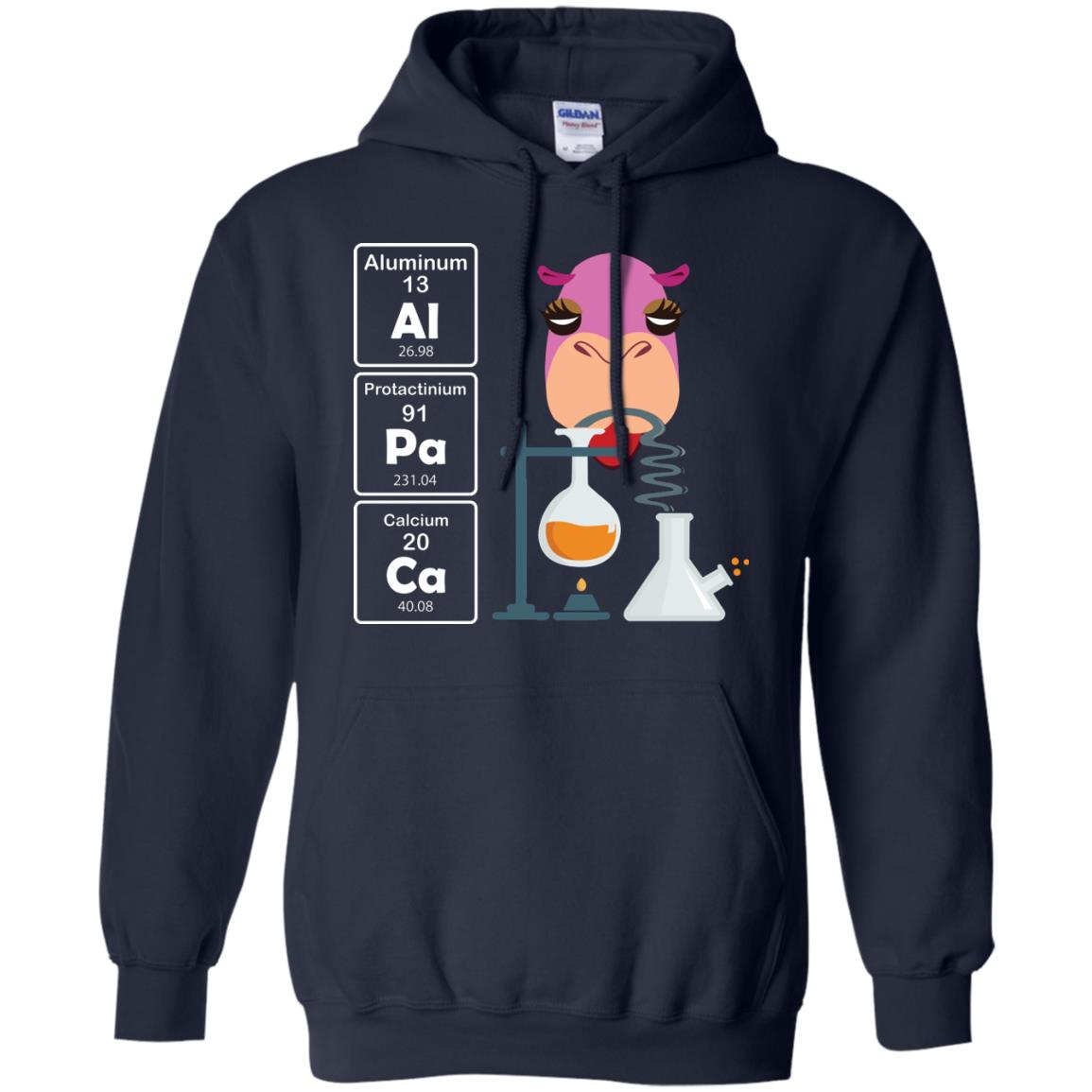 Al-pa-ca Funny Element Chemistry Alpaca Lover Shirt Navy