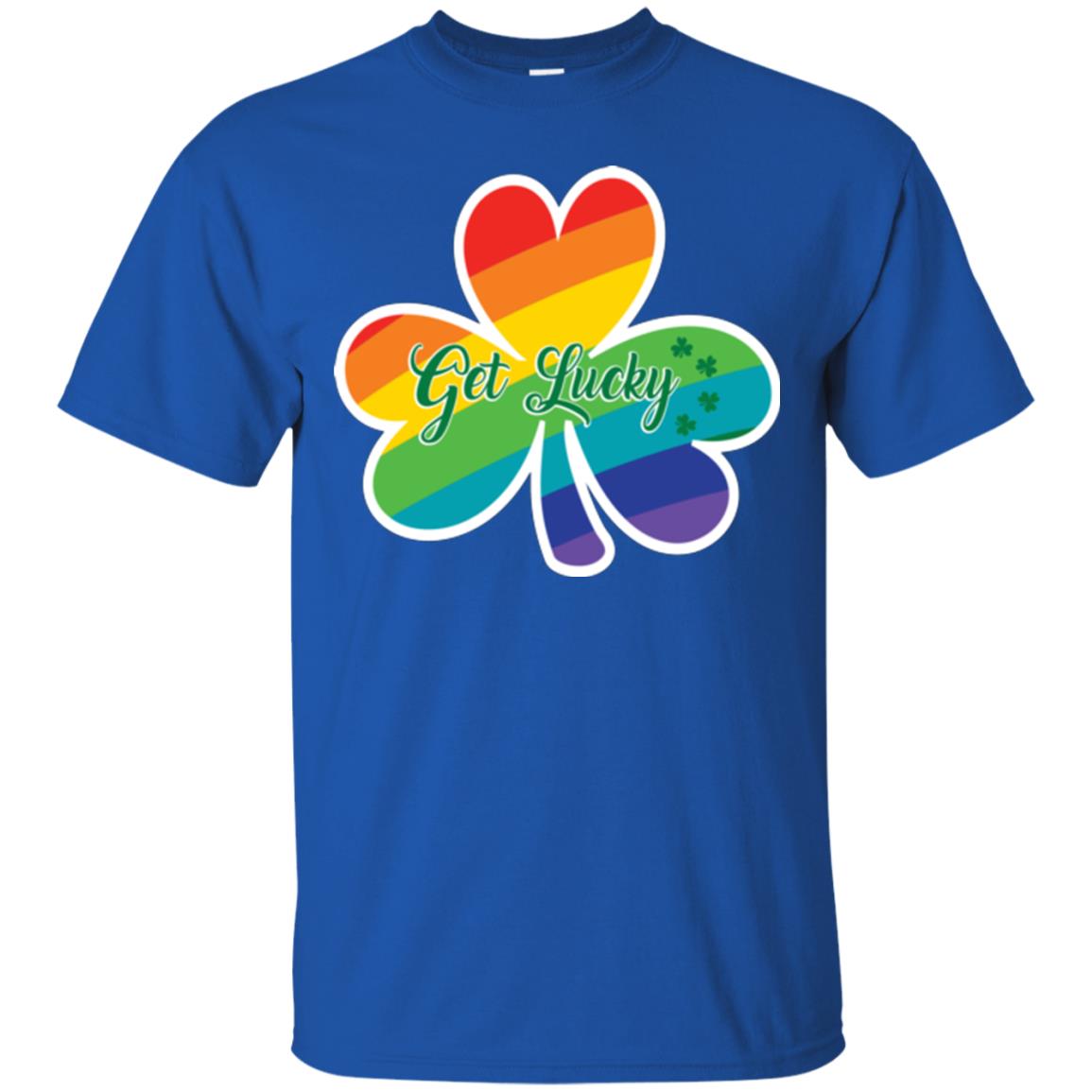 Lgbt T-shirt Shamrock Get Lucky Royal