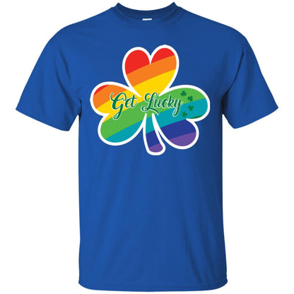 Lgbt T-shirt Shamrock Get Lucky Royal