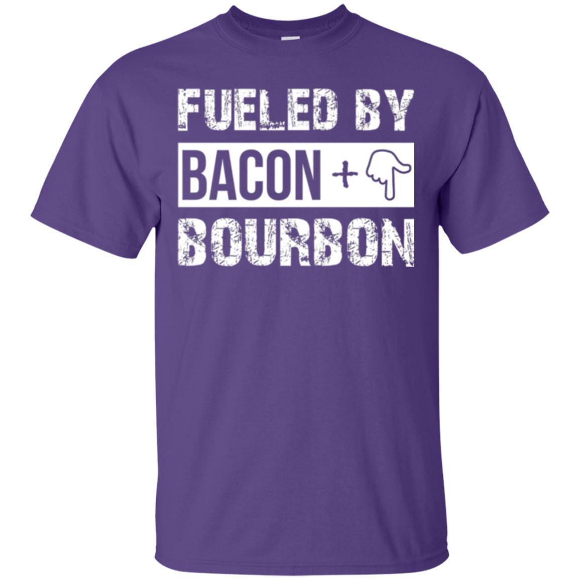 Whisky T-shirt Fueled By Bacon And Bourbon Purple