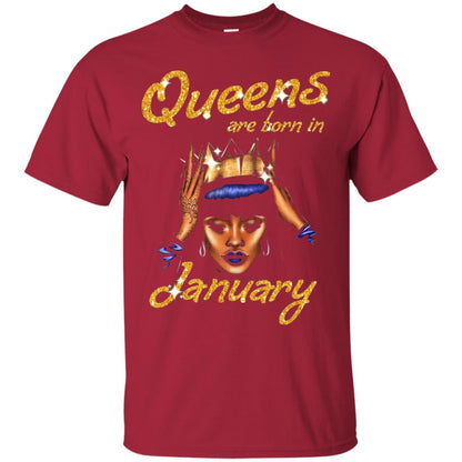 Birthday T-shirt Queens Are Born In January Cardinal