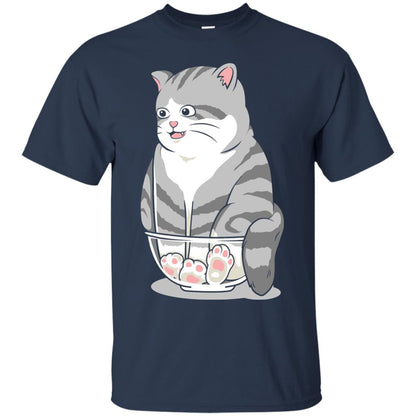 Cat Smile Cat Lover T-shirt Navy