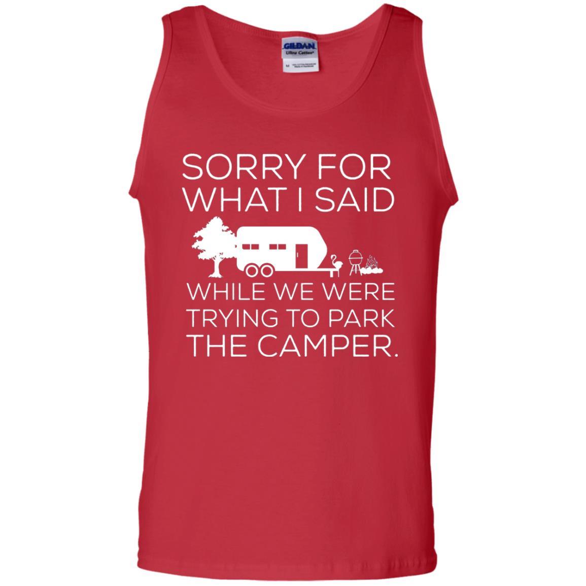 Camping T-shirt We Were Trying To Park The Camper Red