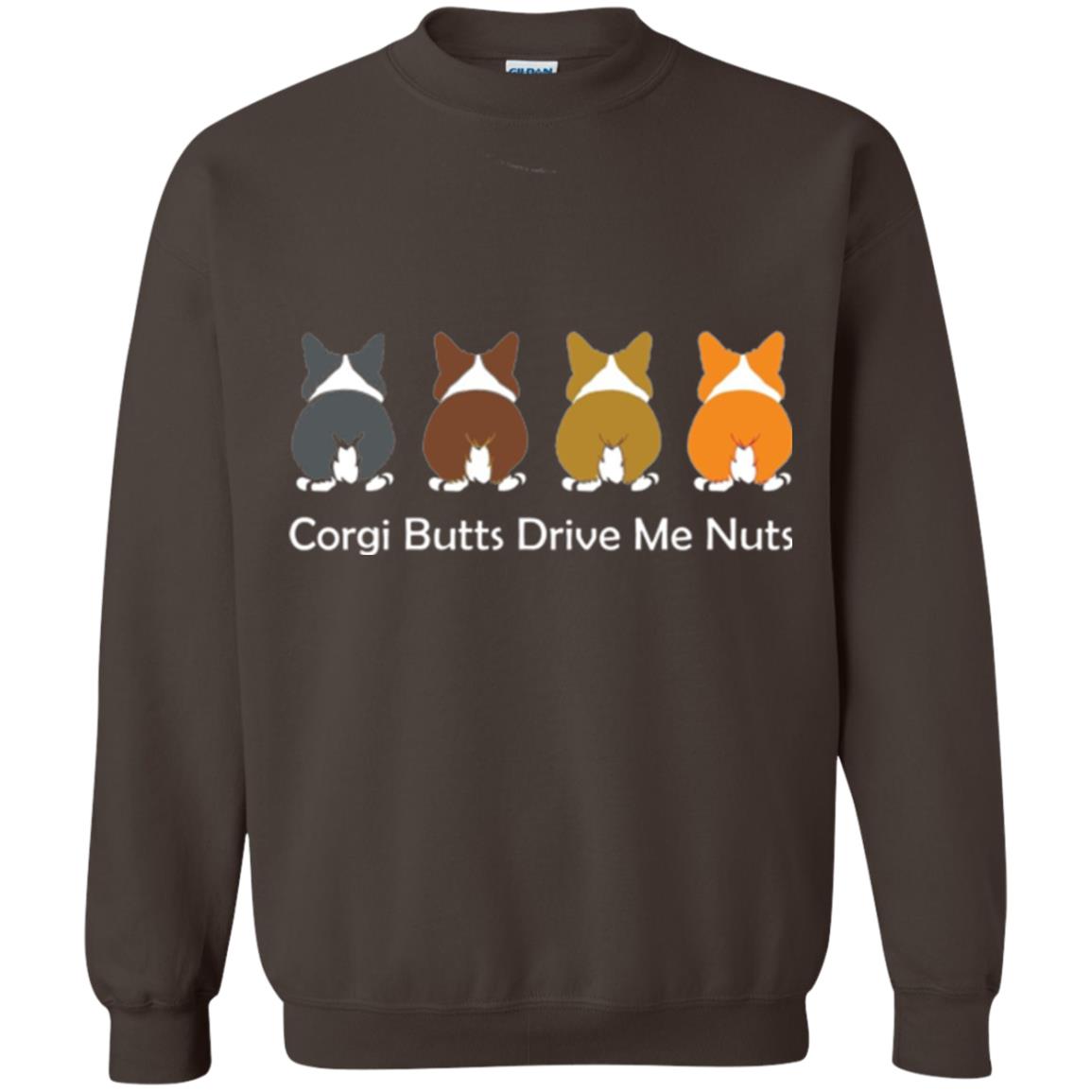 Dog Lover T-shirt Corgi Butts Drive Me Nuts Dark Chocolate