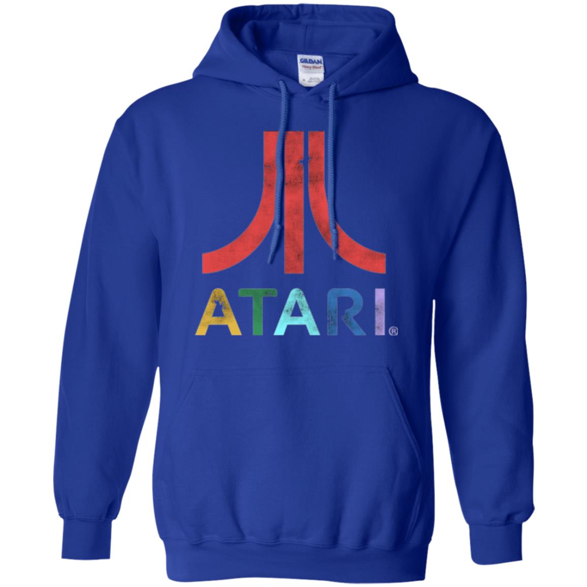 Colorful Retro Atari Gaming Logo T-shirt Royal