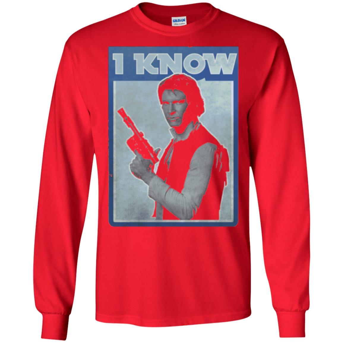 Film T-shirt Han Solo Iconic Unscripted I Know Graphic Red