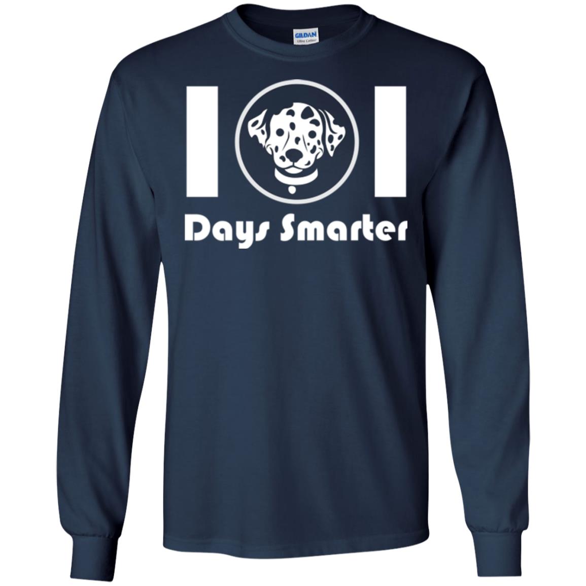 Dog Lovers T-shirt 101 Days Smarter Navy