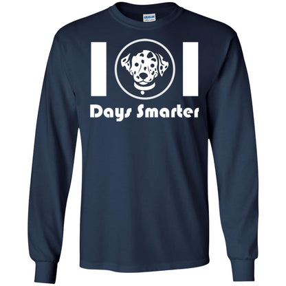 Dog Lovers T-shirt 101 Days Smarter Navy