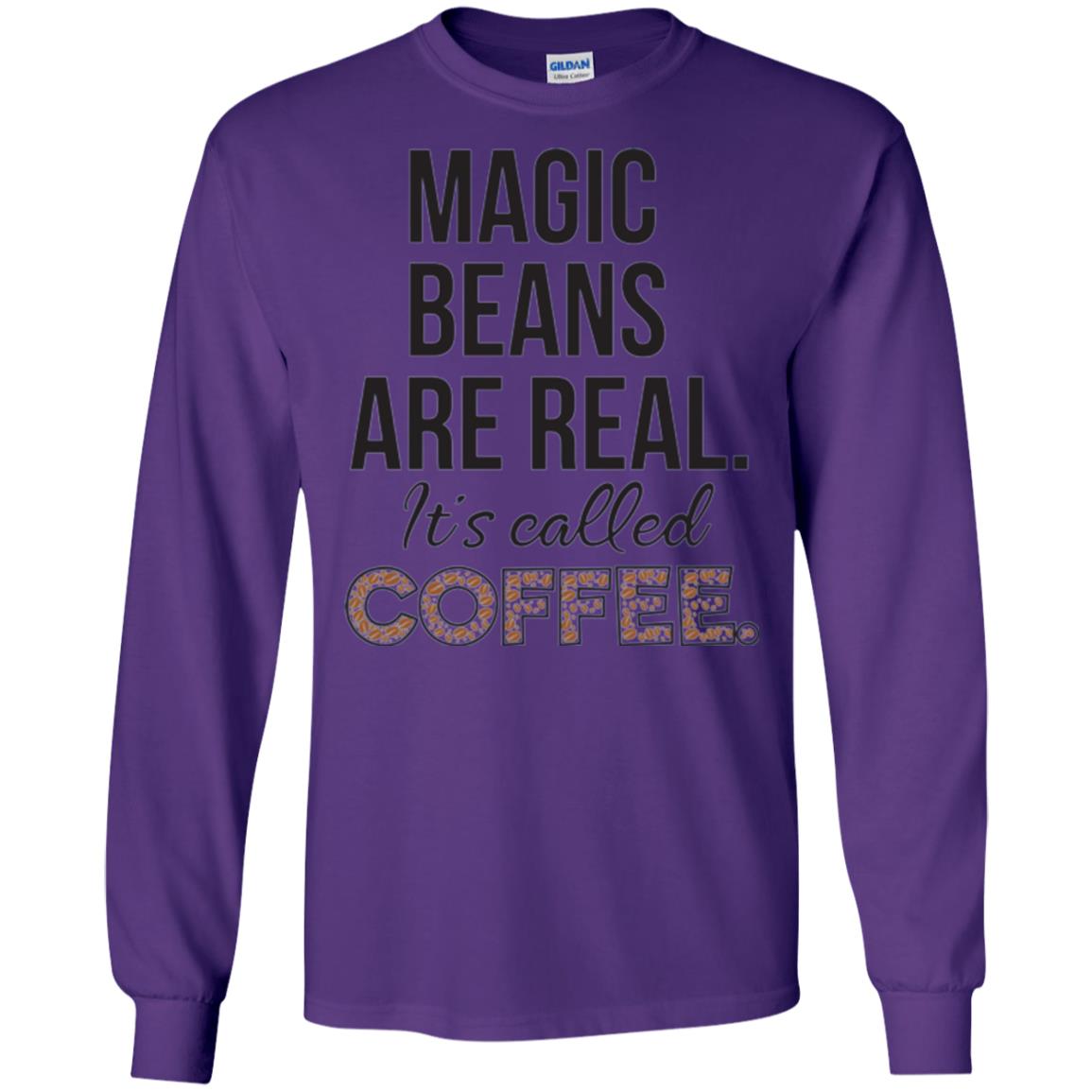 Coffee Lovers T-shirt Magic Beans Are Real It_s Called Coffee Purple