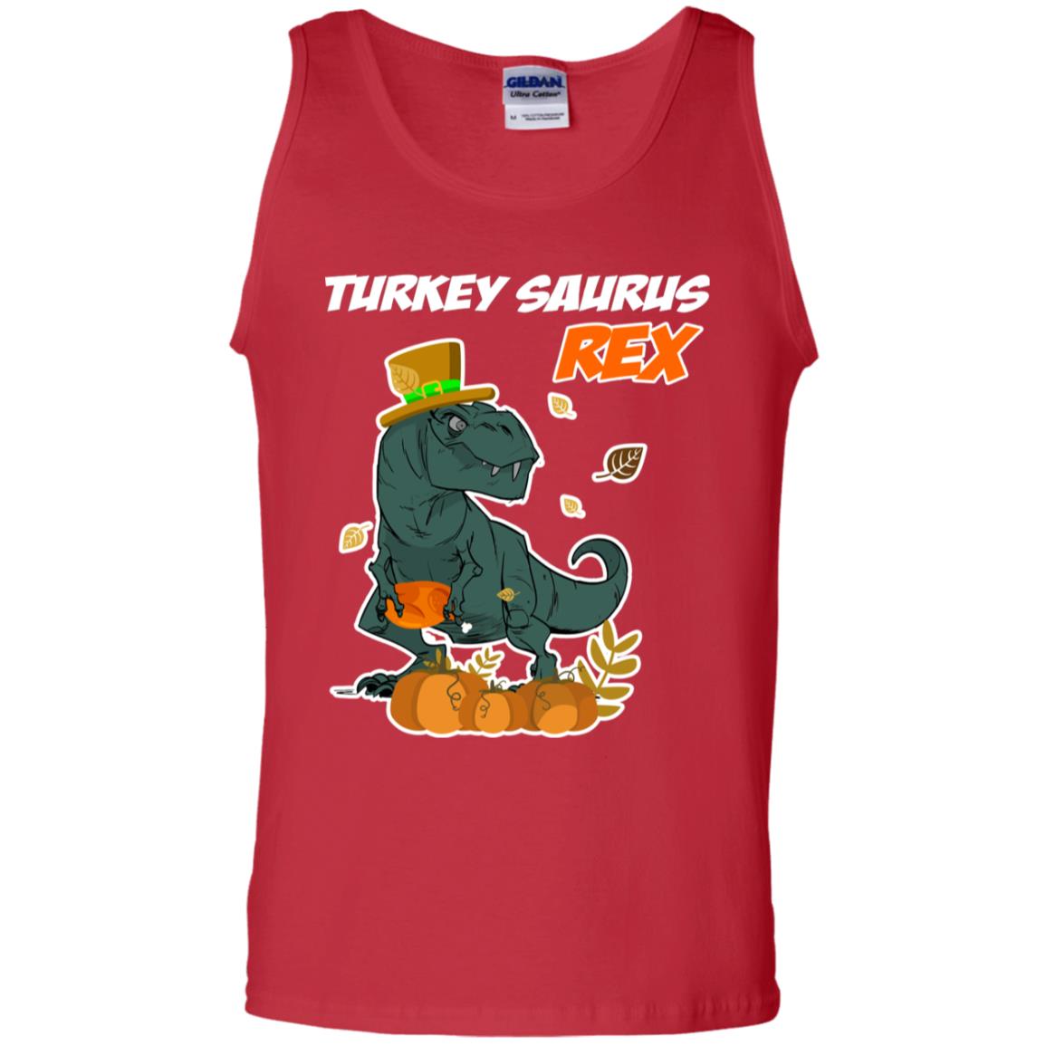 Turkey Rex Saurus Dinosaur Thanksgiving Idea Shirt Red