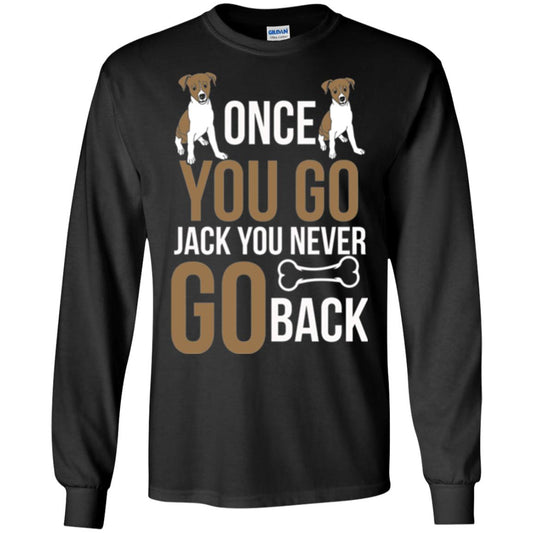 Russell Terrier T-shirt Once You Go Jack You Never Go Back Black