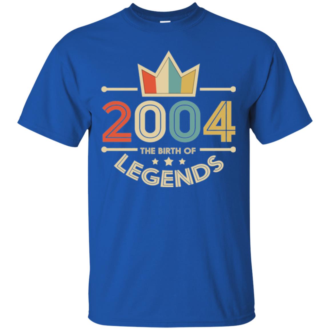 Brithday T-shirt Vintage 2004 The Birth Of Legends Royal