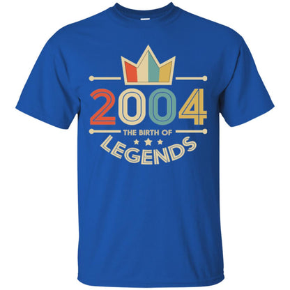 Brithday T-shirt Vintage 2004 The Birth Of Legends Royal