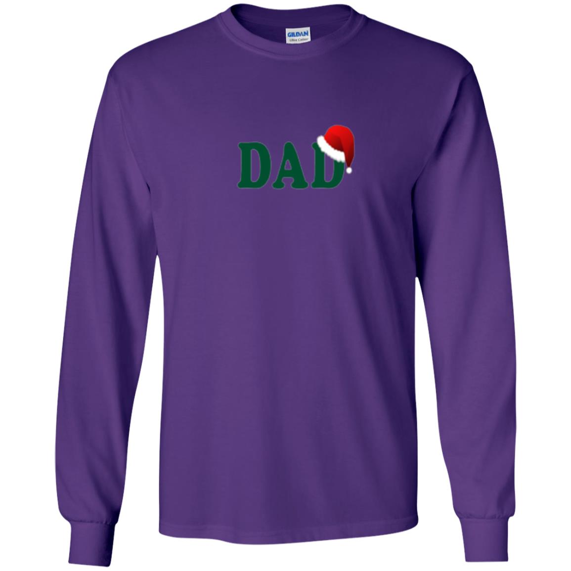 Christmas T-shirt Dad Santa Purple