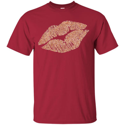 Rose Gold Lipstick Kiss Shirt Cardinal