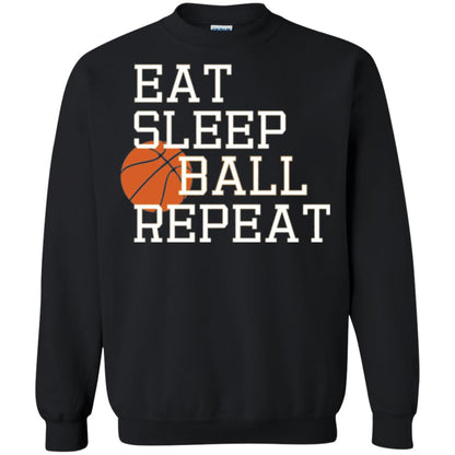 Basketball T-shirt Eat Sleep Basketball Repeat Black