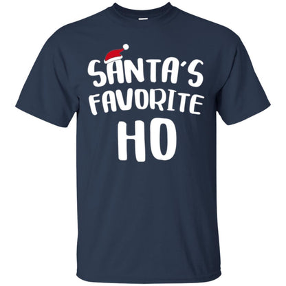 Christmas T-shirt Santa's Favorite Ho T-shirt Navy