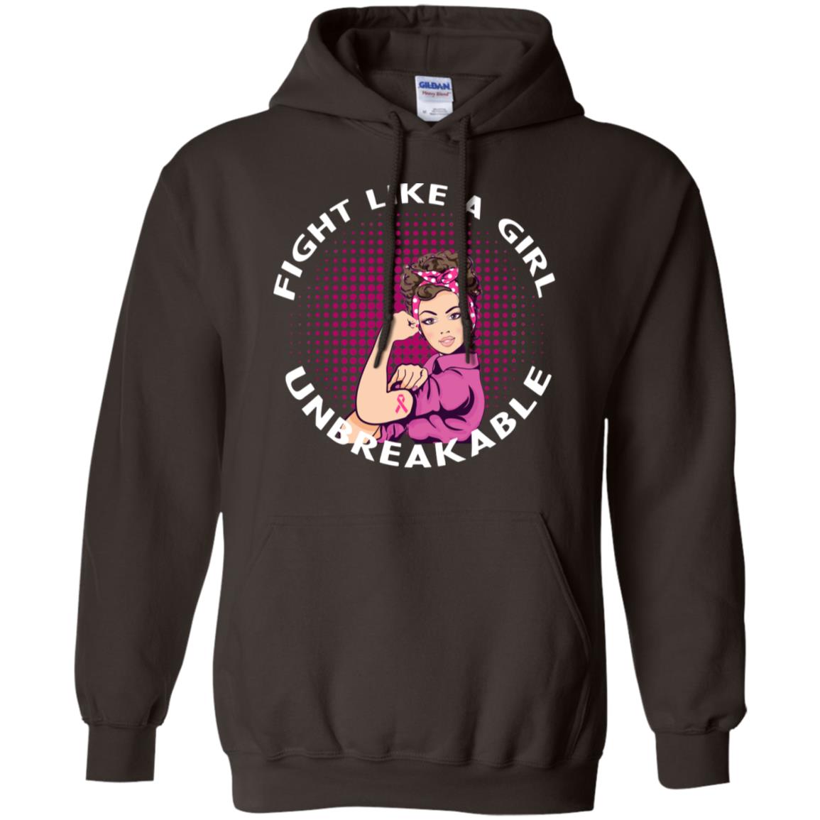 Fight Like A Girl Unbreakable Breast Awareness Shirt Dark Chocolate