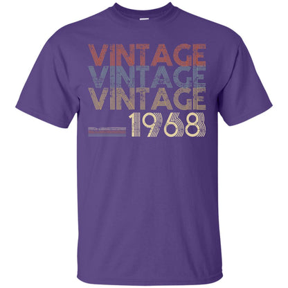 Retro Classic Vintage Born In 1968 50th Birthday T-shirt Purple