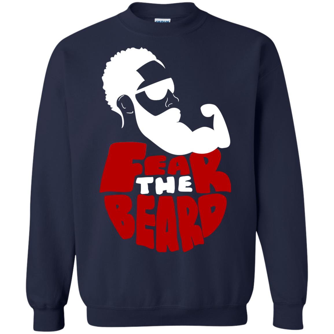 Fear The Beard No Shave November Gift Shirt For Mens Navy