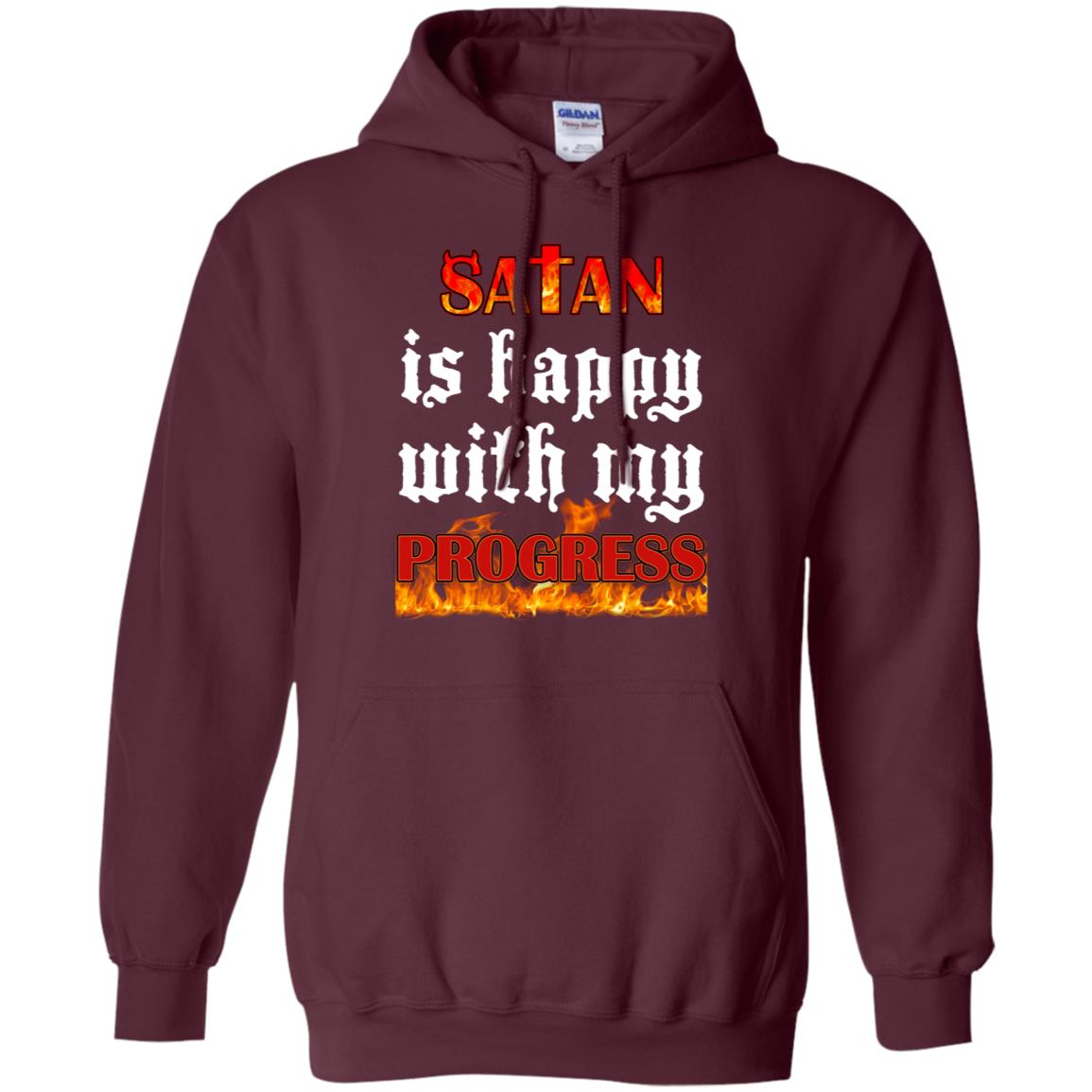 Santa Is Happy With My Progress Shirt Maroon