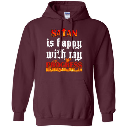 Santa Is Happy With My Progress Shirt Maroon